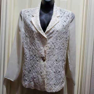 ROSEE Women's Vintage Sheer Bodice & Sleeves Jacket